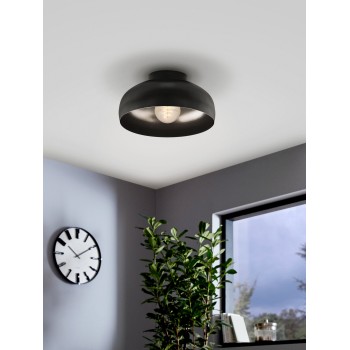 Plafoniera MOGANO 2 negru Eglo 900553, D28 cm, 1xE27