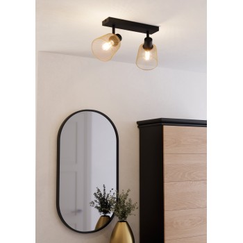 Plafoniera COSLADA negru Eglo 900694, 32x8 cm, 2xE27