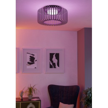 Plafoniera LED GINESTRONE-Z negru Eglo 900722, D45 cm, 22W
