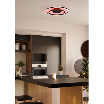 Plafoniera LED CALAGRANO-Z negru Eglo 900728, D45 cm, 21.5W