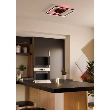 Plafoniera LED CALAGRANO-Z negru Eglo 900729, 45x45 cm, 21W