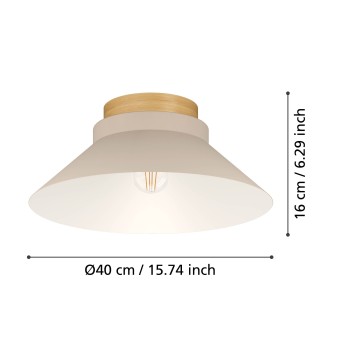Plafoniera MOHARRAS maro Eglo 900736, D40 cm, 1xE27