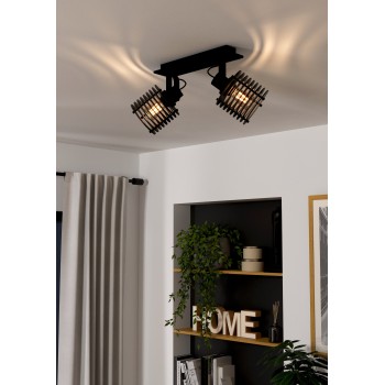 Plafoniera SEGOVIA negru Eglo 900741, L33.5 cm, 2xE27