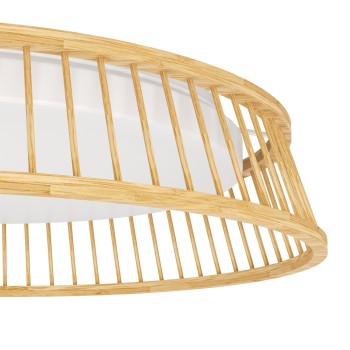 Plafoniera LED LUPPINERIA alb/maro Eglo 900797, D45 cm, 20W