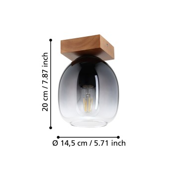 Plafoniera FILAGO maro Eglo 900825, D14.5 cm, 1xE27