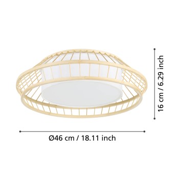 Plafoniera LED YUKU-Z alb Eglo 900841, D46 cm, 22W