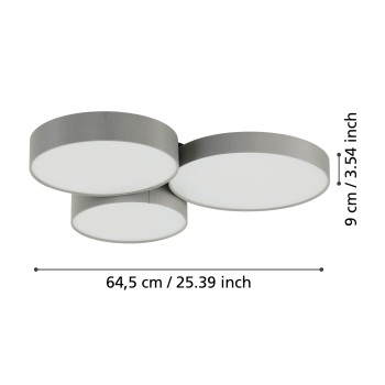 Plafoniera LED BARBANO-Z negru Eglo 900855, 60.5x56.5 cm, 7.5W