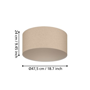 Plafoniera FENIGLIA negru Eglo 900858, D47.5 cm, 1xE27