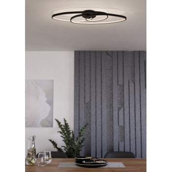 Plafoniera LED GIANELLA negru Eglo 900947, 88x30 cm, 38W