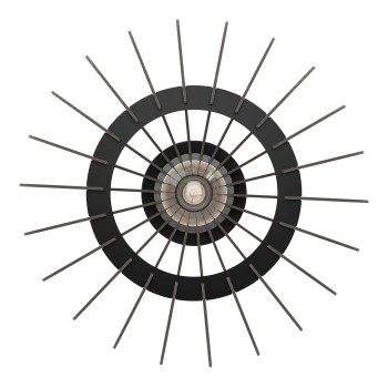 Plafoniera COSSANO 3 negru Eglo 900999, D38 cm, 1xE27