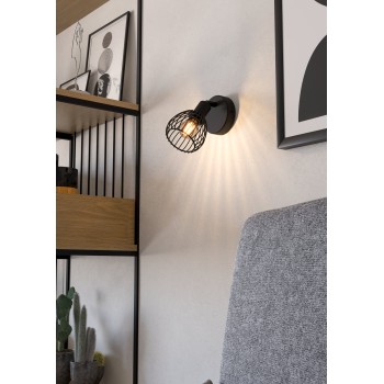 Plafoniera SONNINO negru Eglo 901038, L9.5 cm, 1xE14