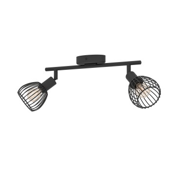 Plafoniera SONNINO negru Eglo 901039, 36.5x10 cm, 2xE14