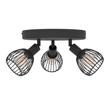 Plafoniera SONNINO negru Eglo 901041, D25 cm, 3xE14