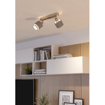 Plafoniera BELLIZZI nichel satinat Eglo 901046, 31x9 cm, 2xE14