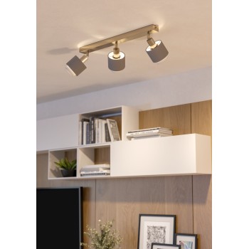 Plafoniera BELLIZZI nichel satinat Eglo 901047, 43x9 cm, 3xE14