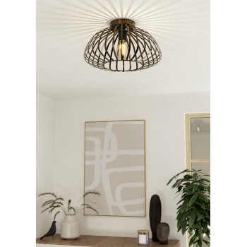 Plafoniera ESPINAL bronz Eglo 901096, D38.5 cm, 1xE27