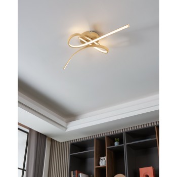 Plafoniera LED SELVINA 2 light brown Eglo 901103, 68x28 cm, 20.5W