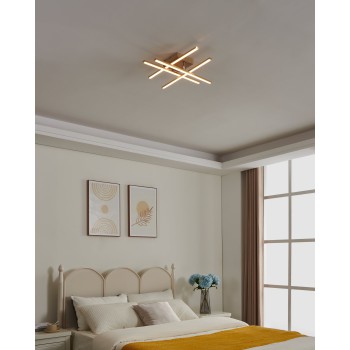 Plafoniera LED LASANA 4 light brown Eglo 901104, 51x51 cm, 20.5W