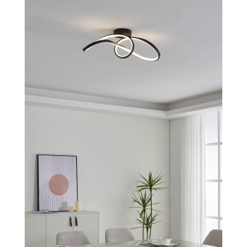 Plafoniera LED CALAROSSA-Z negru Eglo 901158, 70.5x23 cm, 22W