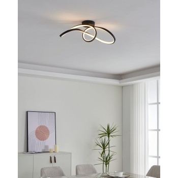 Plafoniera LED CALAROSSA-Z negru Eglo 901158, 70.5x23 cm, 22W