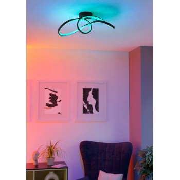 Plafoniera LED CALAROSSA-Z negru Eglo 901158, 70.5x23 cm, 22W