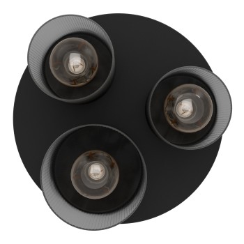 Plafoniera COLOMERA negru Eglo 901161, D35 cm, 3xE27