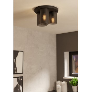 Plafoniera COLOMERA negru Eglo 901161, D35 cm, 3xE27
