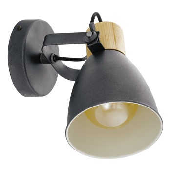 Plafoniera COSWARTH alb crem/antracit/maro Eglo 901174, L14 cm, 1xE27