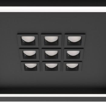 Plafoniera LED BALAZOTE negru Eglo 901192, 36x36 cm, 24.5W