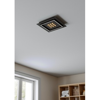 Plafoniera LED BALAZOTE negru Eglo 901192, 36x36 cm, 24.5W