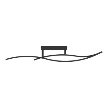 Plafoniera LED GRISOLIA negru Eglo 901206, 84.9x6 cm, 12W