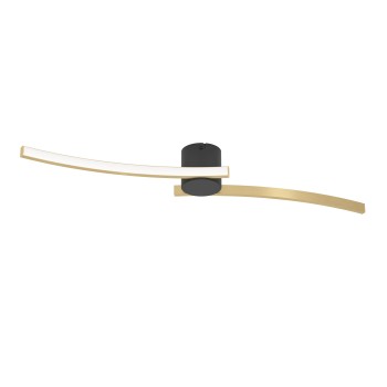 Plafoniera LED AIETA negru/brushed brass Eglo 901215, 72x13 cm, 12W