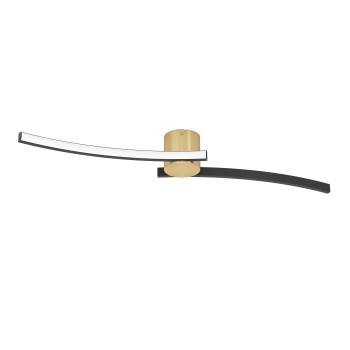 Plafoniera LED AIETA brushed brass/negru Eglo 901216, 72x13 cm, 12W