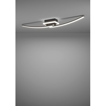 Plafoniera LED LUNGOLAGO negru Eglo 901217, 74x14 cm, 12W