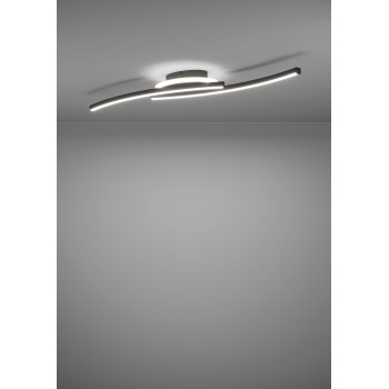 Plafoniera LED LUNGOLAGO negru Eglo 901218, 74x14 cm, 12W