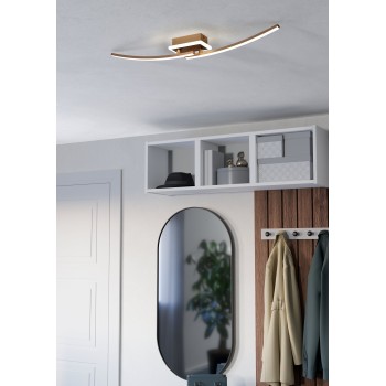 Plafoniera LED LUNGOLAGO bronz Eglo 901219, 74x14 cm, 12W