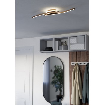 Plafoniera LED LUNGOLAGO bronz Eglo 901221, 74x14 cm, 12W
