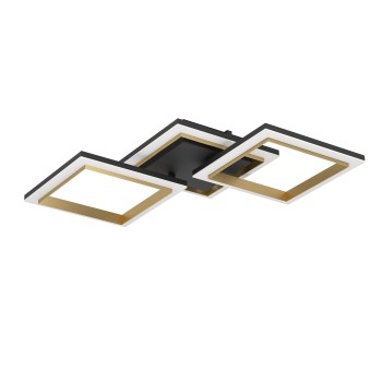 Plafoniera LED CALLIERA negru/alama Eglo 901222, 59.5x31 cm, 20W