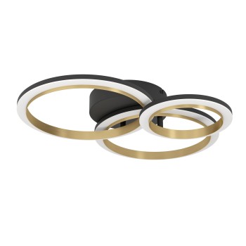 Plafoniera LED CALLIERA negru/alama Eglo 901224, 49x44.5 cm, 20W