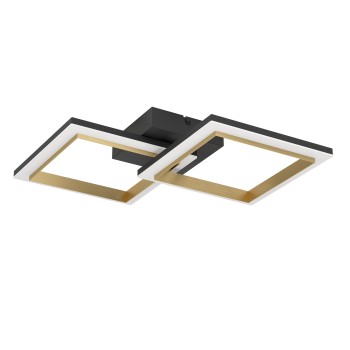 Plafoniera LED CALLIERA negru/alama Eglo 901225, 52.5x31 cm, 18.4W