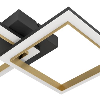 Plafoniera LED CALLIERA negru/alama Eglo 901225, 52.5x31 cm, 18.4W