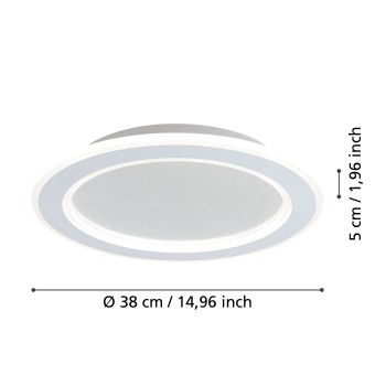 Plafoniera LED MACCHIONI alb Eglo 901232, D38 cm, 20W