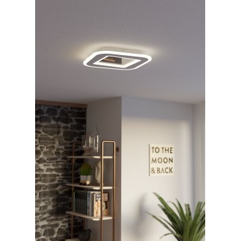 Plafoniera LED MACCHIONI alb Eglo 901234, 38x38 cm, 20W