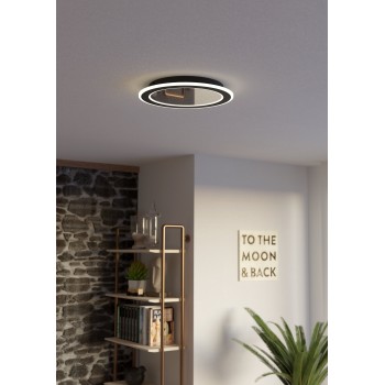 Plafoniera LED MACCHIONI negru/alb Eglo 901238, D38 cm, 20W