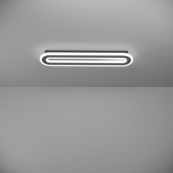 Plafoniera LED MACCHIONI negru/alb Eglo 901243, 55x12 cm, 20W