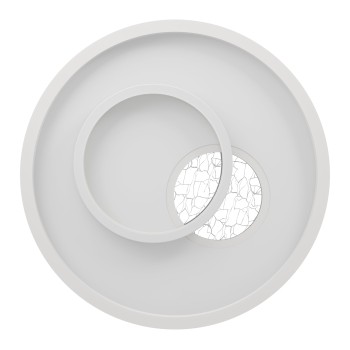 Plafoniera LED TIRIOLO alb/argintiu Eglo 901246, D38 cm, 14W