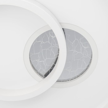 Plafoniera LED TIRIOLO alb/argintiu Eglo 901246, D38 cm, 14W