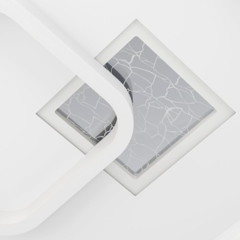 Plafoniera LED TIRIOLO alb/argintiu Eglo 901247, 38x38 cm, 16.2W