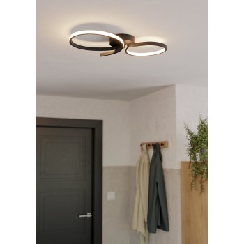 Plafoniera LED SERPINS negru Eglo 901266, 60x34 cm, 21W