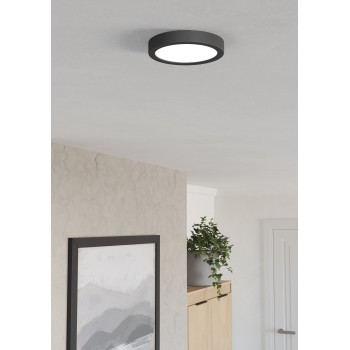 Plafoniera LED FUEVA 6 negru Eglo 901297, D16.6 cm, 7.5W